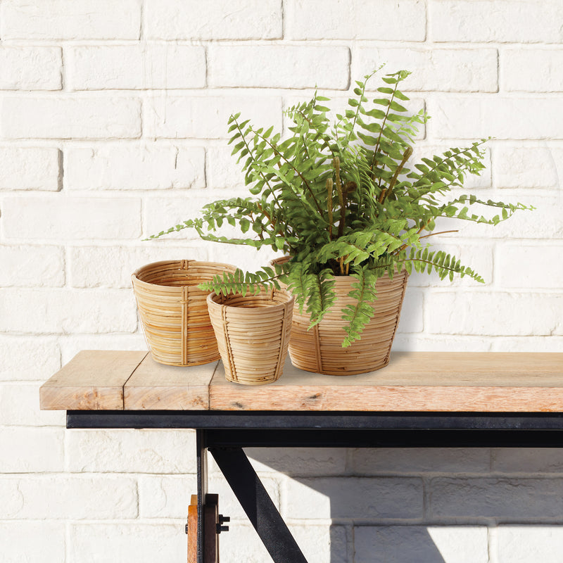 NAPA Home & Garden, CANE RATTAN MINI ROUND TAPERED BASKETS, SET OF 3,DB209