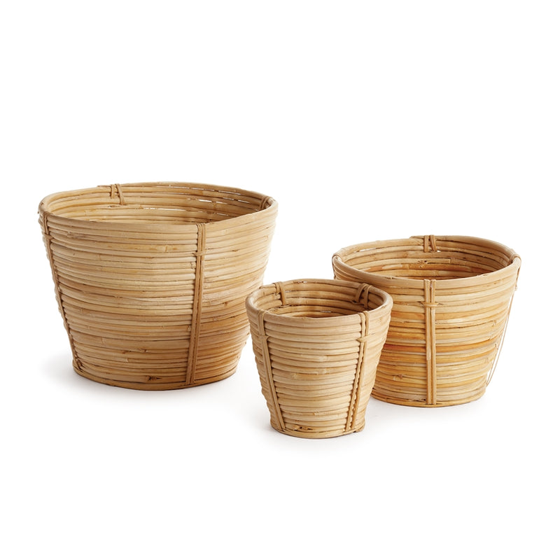 Napa Home Garden, CANE RATTAN MINI ROUND TAPERED BSKTS ,SET OF 3,db209