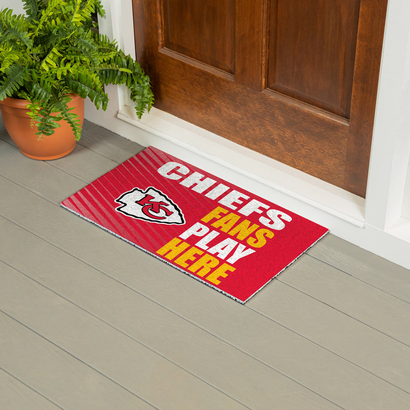 Kansas City Chiefs Fan PVC Mat, 28"x16"