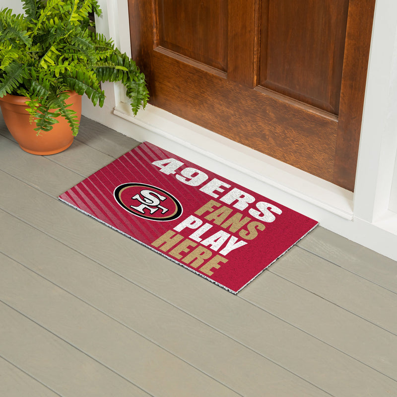 San Francisco 49ers Fan PVC Mat, 28"x16"