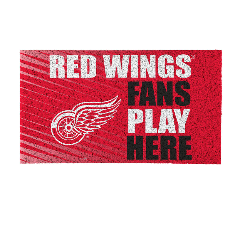 Detroit Red Wings Fan PVC Mat, 28"x16"