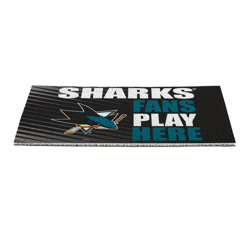 San Jose Sharks Fan PVC Mat, 28"x16"