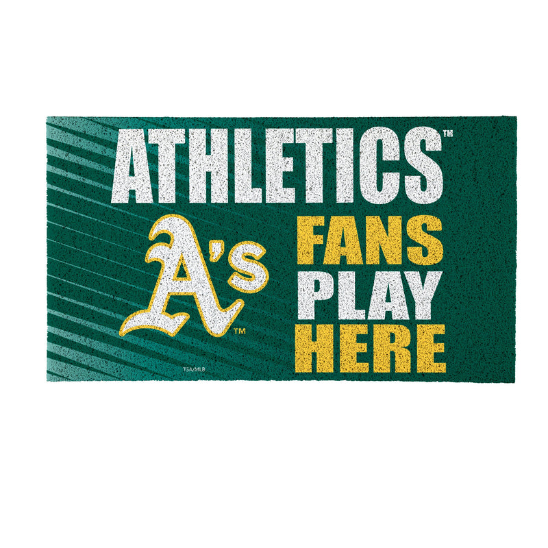 Athletics Fan PVC Mat, 28"x16"