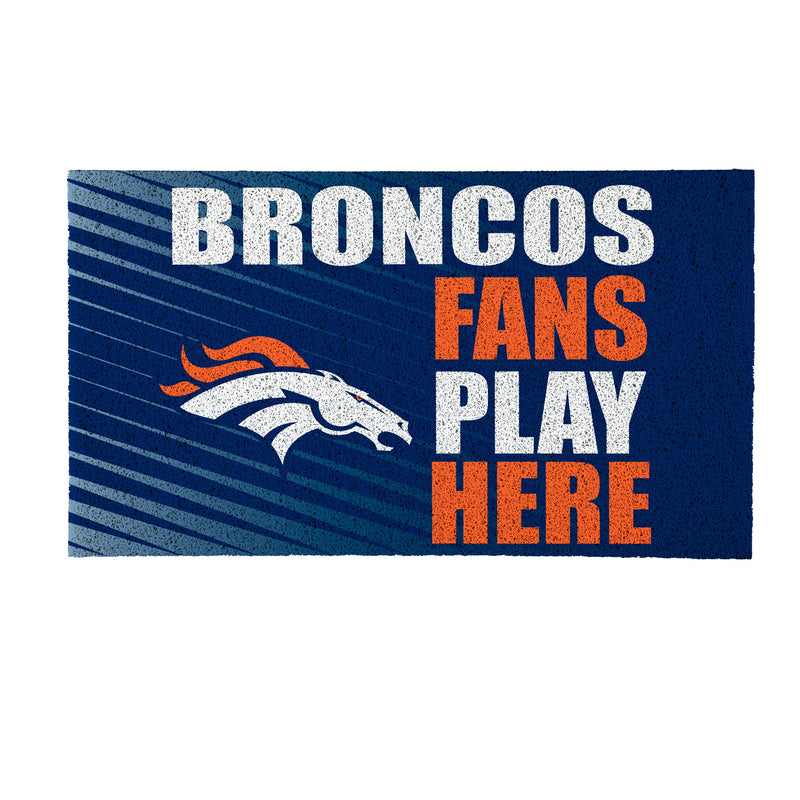 Denver Broncos Fan PVC Mat, 28"x16"