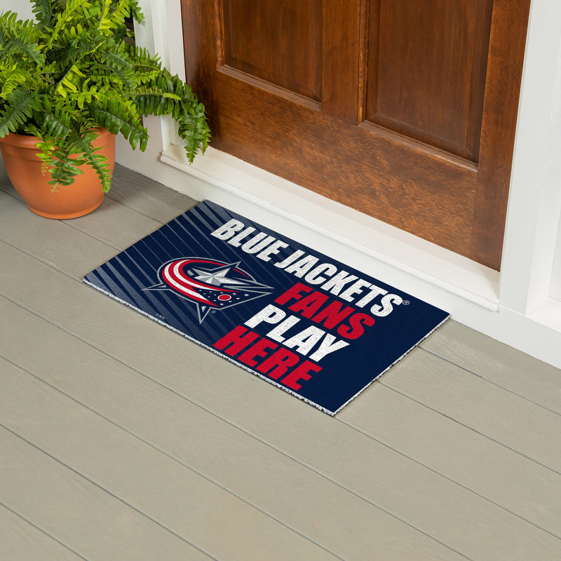 Columbus Blue Jackets Fan PVC Mat, 28"x16"