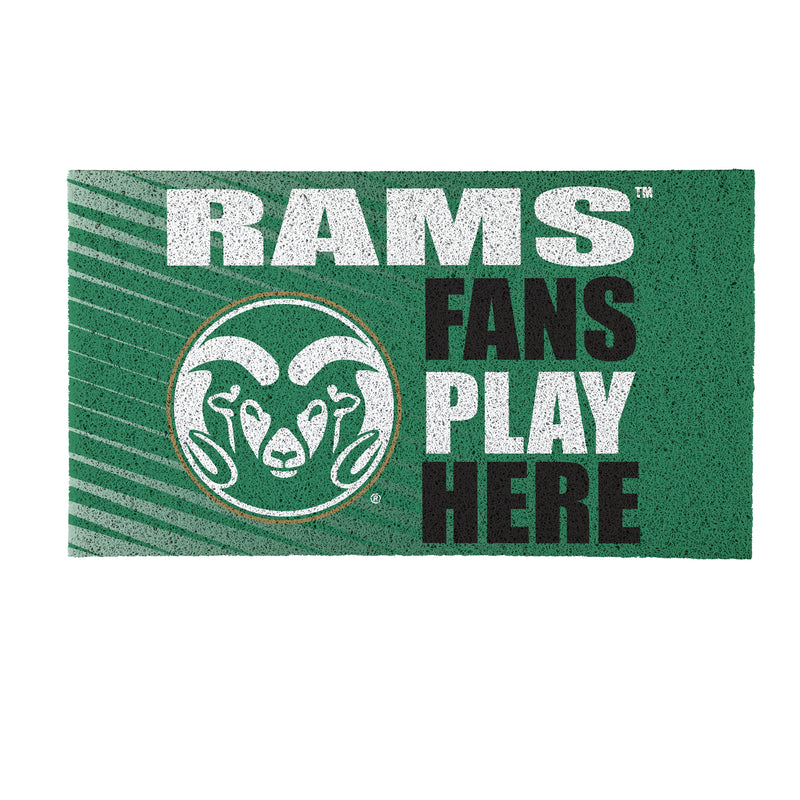 Colorado State University Fan PVC Mat, 28"x16"