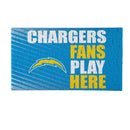 Los Angeles Chargers Fan PVC Mat, 28"x16"