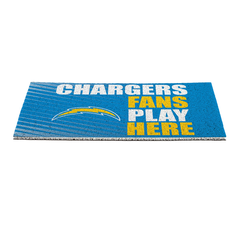 Los Angeles Chargers Fan PVC Mat, 28"x16"