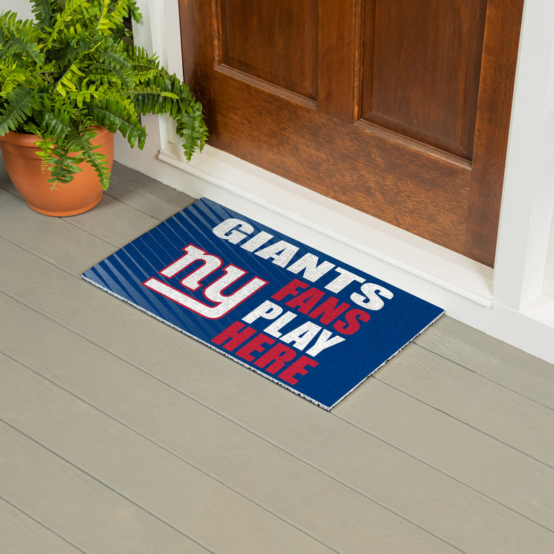 New York Giants Fan PVC Mat, 28"x16"