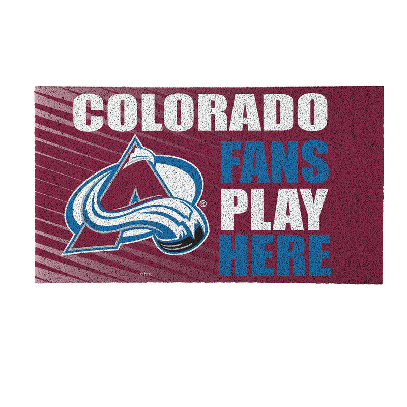 Colorado Avalanche Fan PVC Mat, 28"x16"