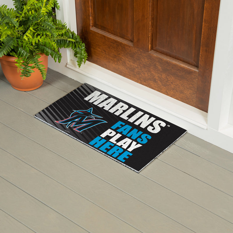 Miami Marlins Fan PVC Mat, 28"x16"