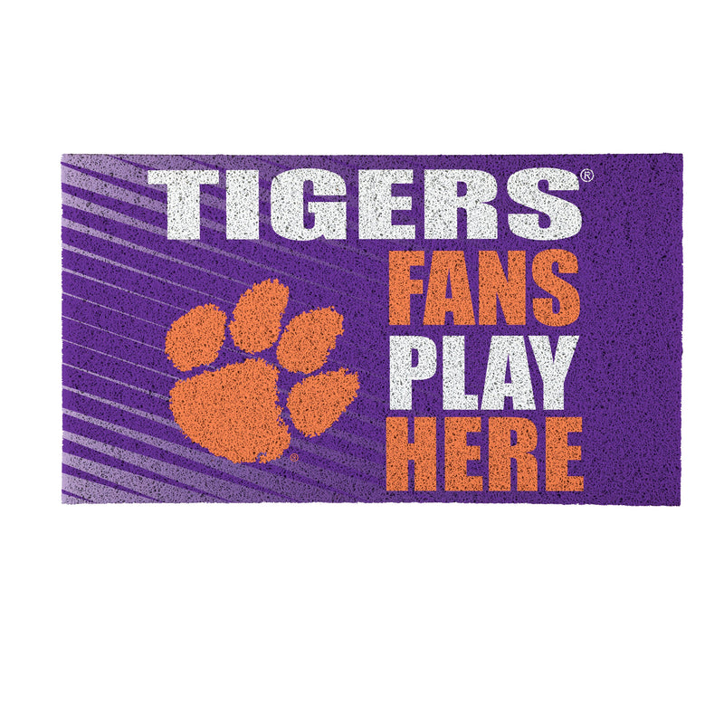 Clemson University Fan PVC Mat, 28"x16"