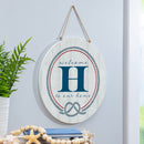 Coastal Door Decor Monogram White 18" H