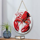 Coastal Door Decor Welcome Lobster 18"