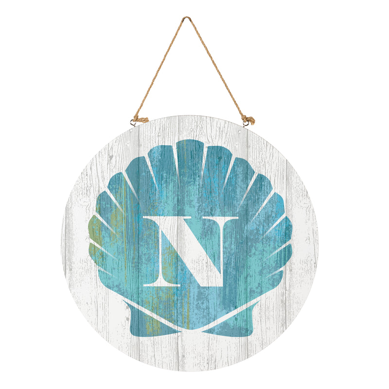 Coastal Door Decor Shell Monogram 18" N