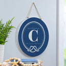 Coastal Door Decor Monogram Blue 18" C