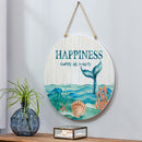 Blue Coastal Beach, 18" Door Decor