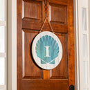 Coastal Door Decor Shell Monogram 18" I
