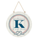 Coastal Door Decor Monogram White 18" K