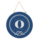 Coastal Door Decor Monogram Blue 18" O