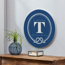 Coastal Door Decor Monogram Blue 18" T