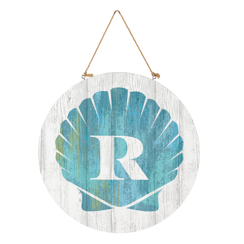 Coastal Door Decor Shell Monogram 18" R