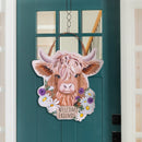 Highland Cow Welcome Friends Estate Door Decor