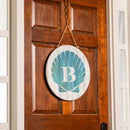 Coastal Door Decor Shell Monogram 18" B