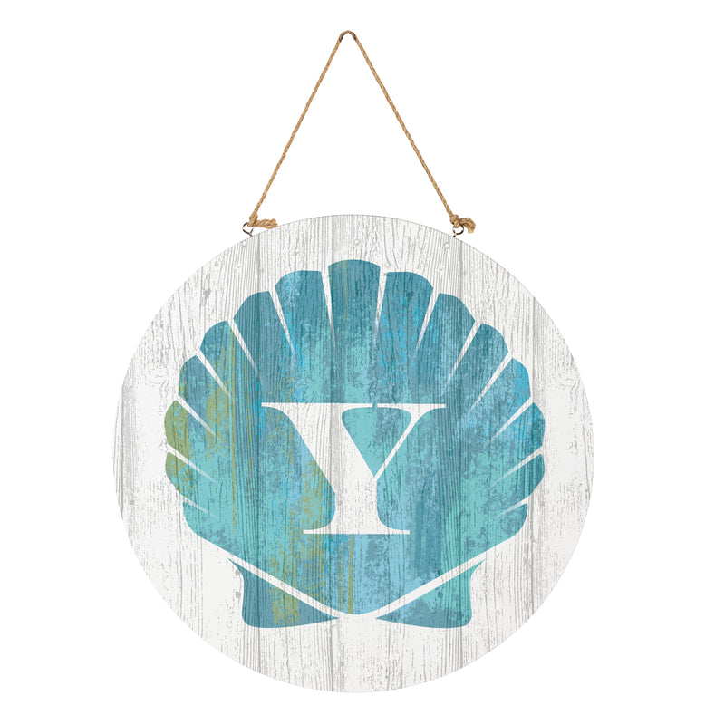 Coastal Door Decor Shell Monogram 18" Y