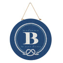 Coastal Door Decor Monogram Blue 18" B