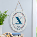 Coastal Door Decor Monogram White 18" X