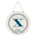 Coastal Door Decor Monogram White 18" X