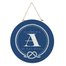 Coastal Door Decor Monogram Blue 18" A