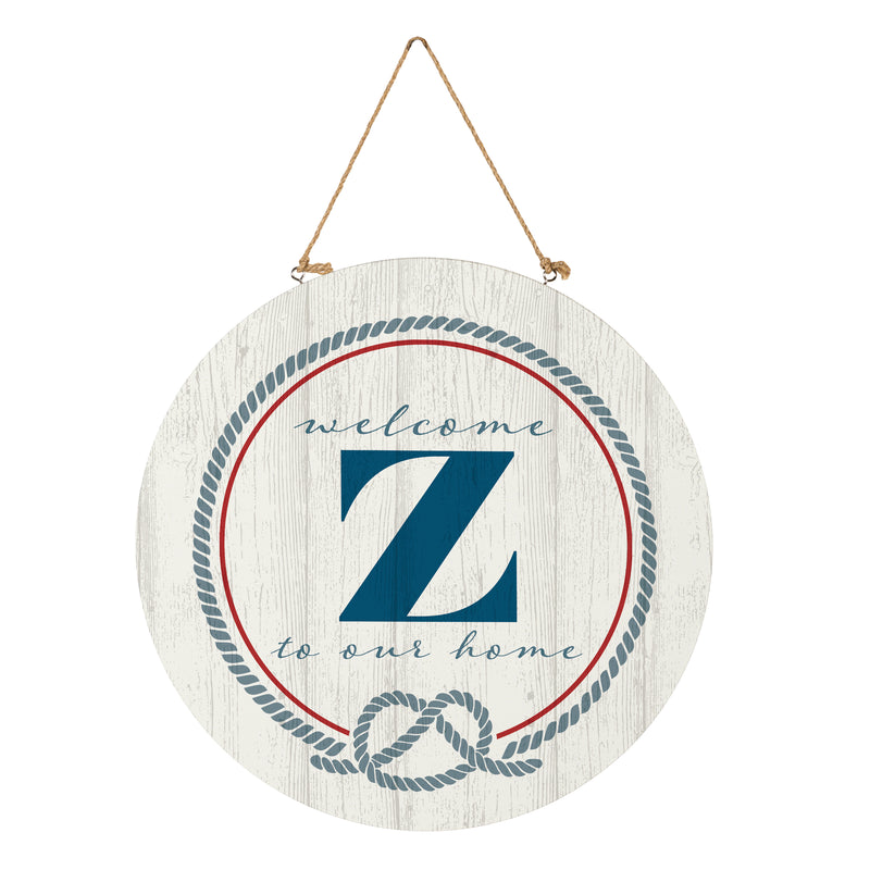 Coastal Door Decor Monogram White 18" Z