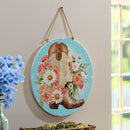 Petal & Plow Floral Boots, 18" Door Decor