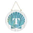 Coastal Door Decor Shell Monogram 18" T