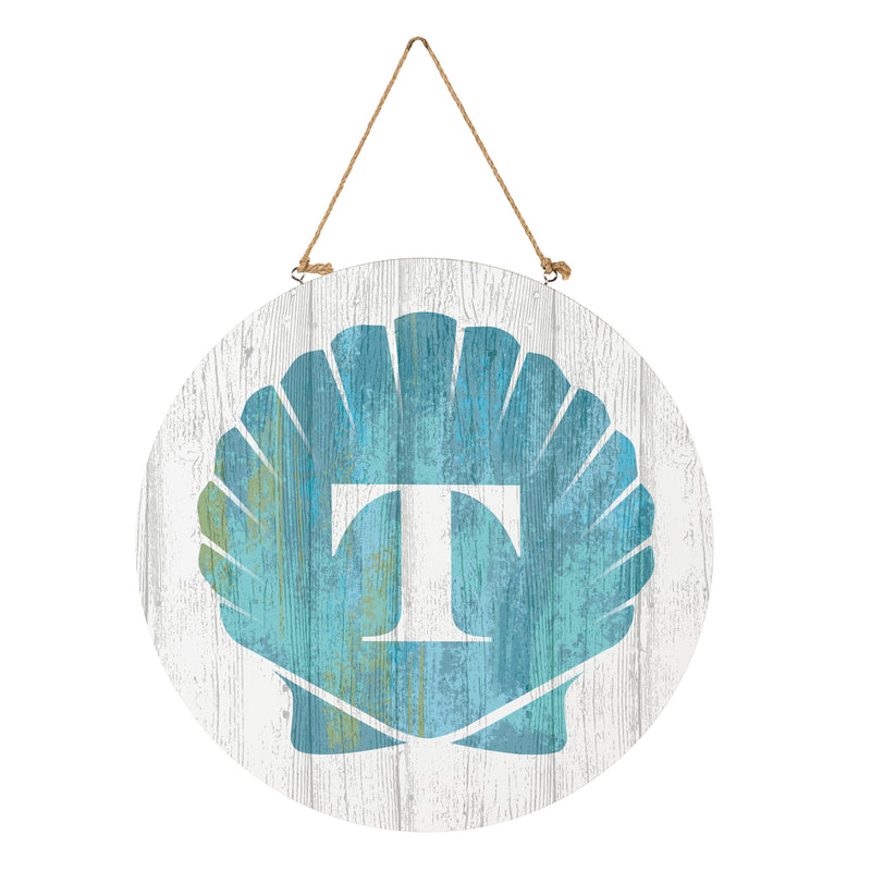 Coastal Door Decor Shell Monogram 18" T