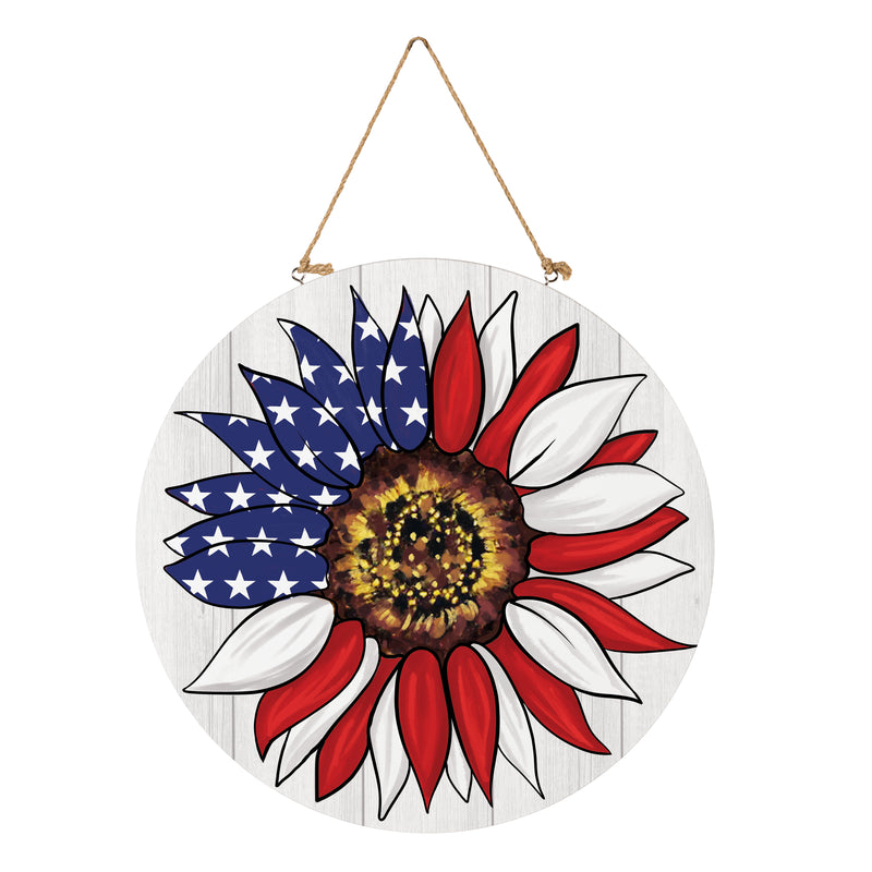 American Classic Patriotic Sunflower, 18" Door Decor