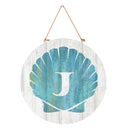 Coastal Door Decor Shell Monogram 18" J