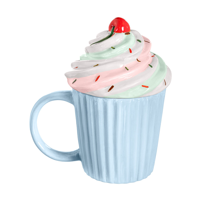 Celebrations Coffee Cup Ceramic Birthday Cupcake with Lid