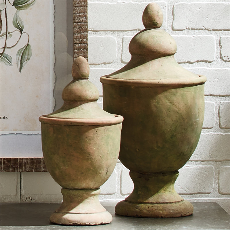 Napa Home Garden, WEATHERED GARDEN LIDDED URN LARGE,dg409