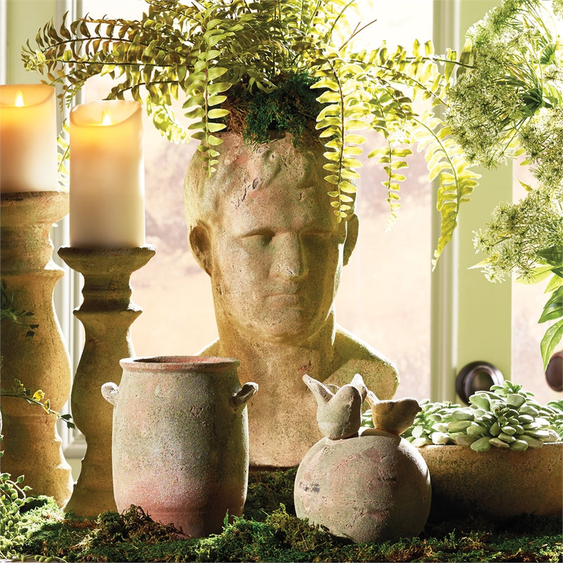 Napa Garden Collection-Weathered Garden Male Bust Planter