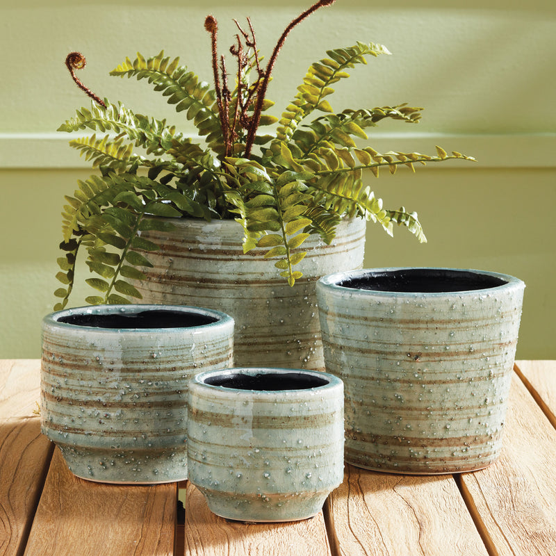 NAPA Home & Garden, FERRIS FOOTED POTS, SET OF 2,DJ424GR