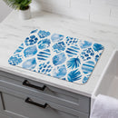 Blue Coastal Coral Sea Drying Mat, 20"x15"