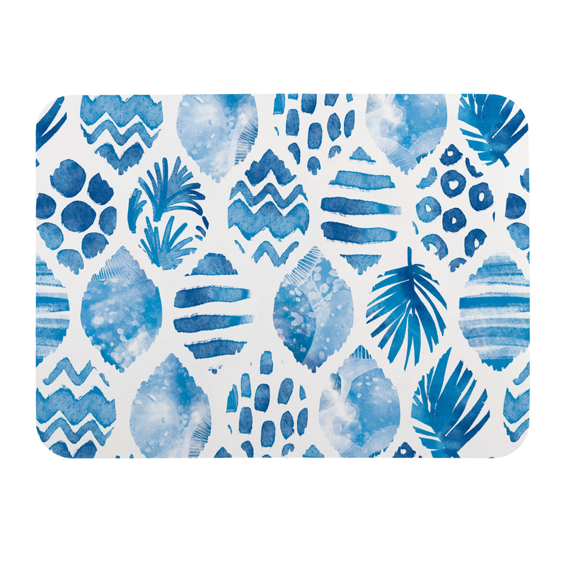 Blue Coastal Coral Sea Drying Mat, 20"x15"