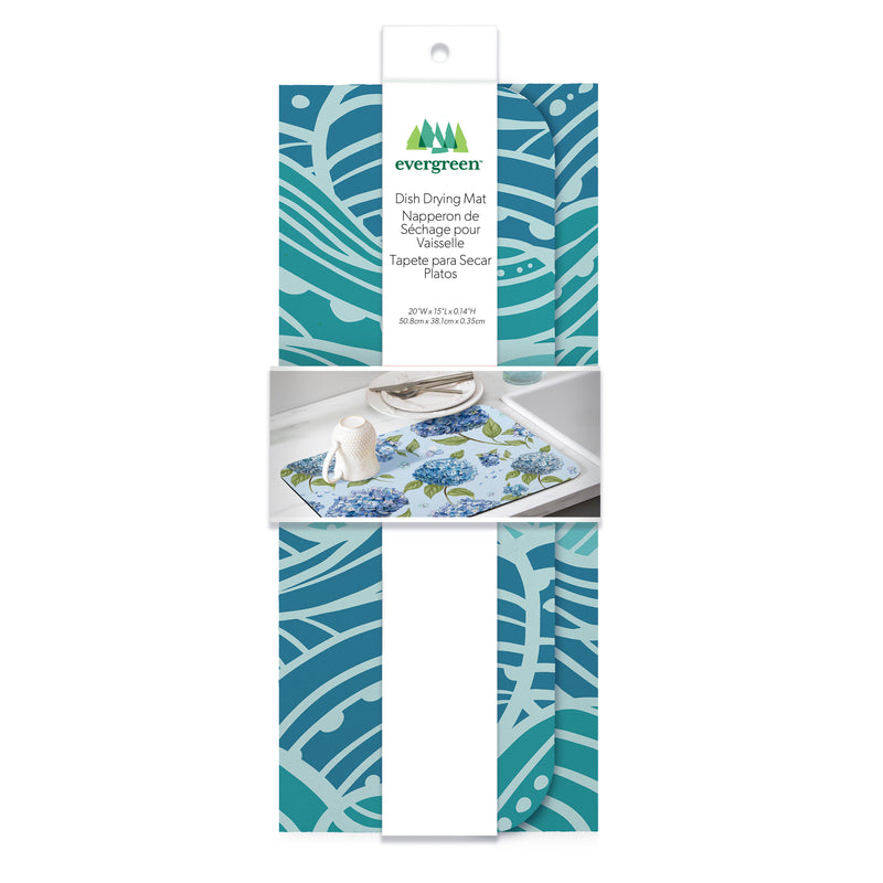 Blue Coastal Make Waves Drying Mat, 20"x15"