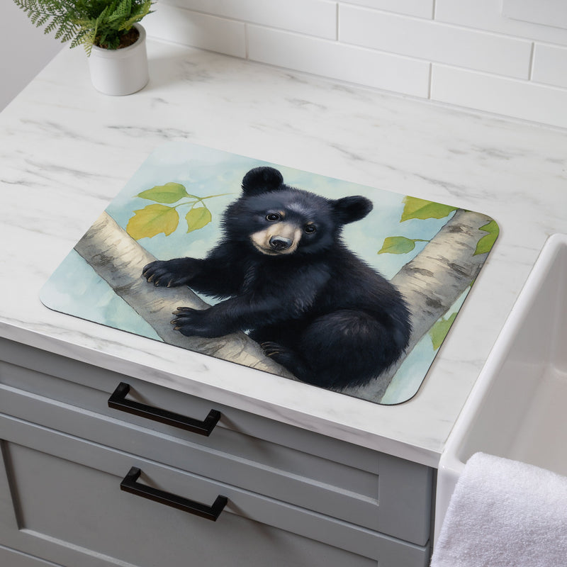 High Country Bear Family Drying Mat, Baby Bear, 20"x15"
