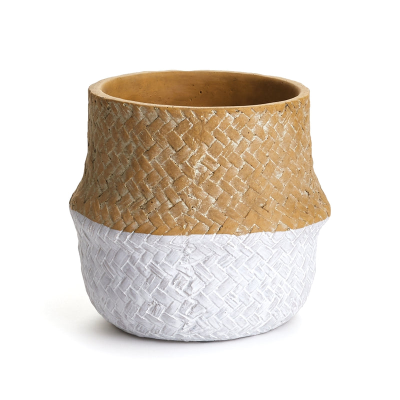 Napa Home Garden, BASKETWEAVE BELLY POT SM,ds205