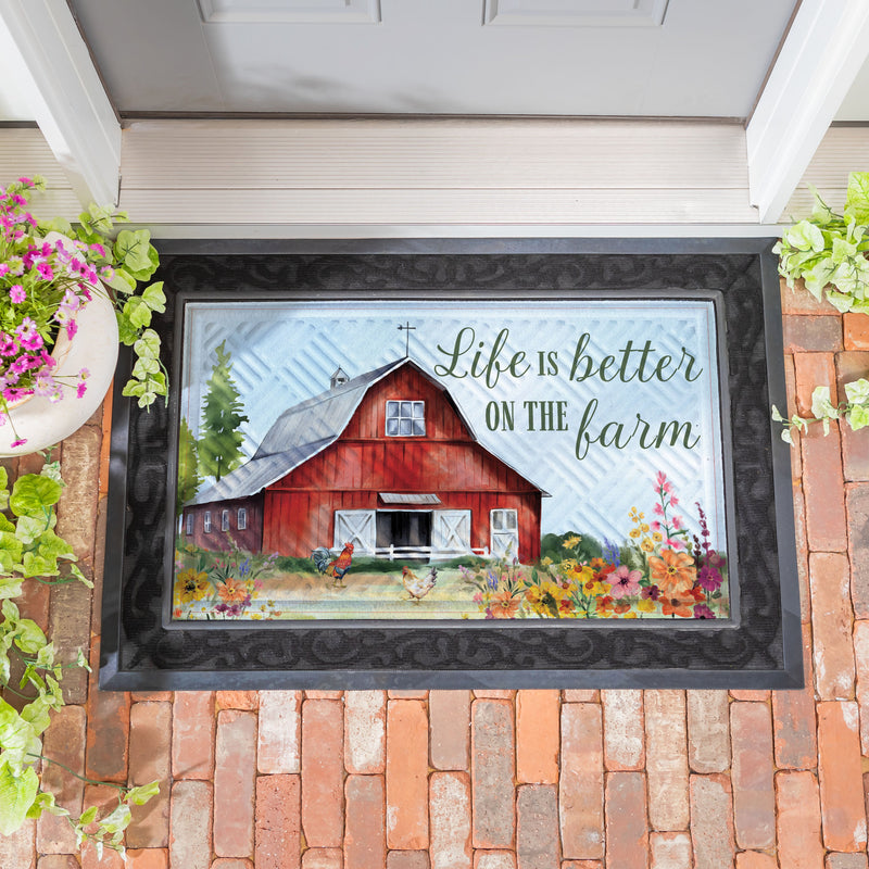 Petal & Plow Barn Embossed Mat