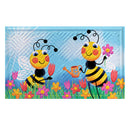 Bee Tending Garden Embossed Mat